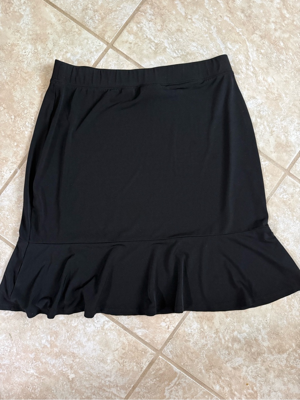 Liz Claiborne Black A-Line Flared Hem Skirt